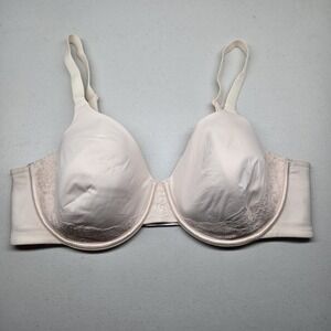Curvation Women Bra 42D Pink T Shirt Underwired Lace Strap‎ Adjustable